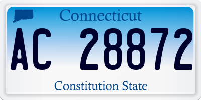 CT license plate AC28872