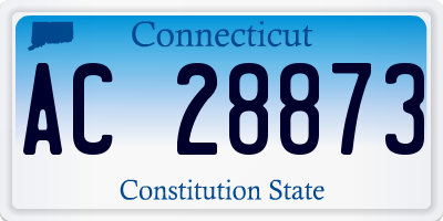 CT license plate AC28873