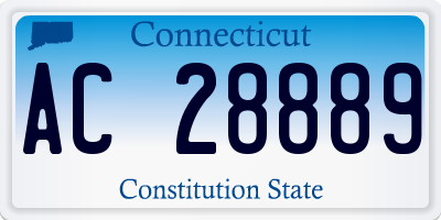 CT license plate AC28889