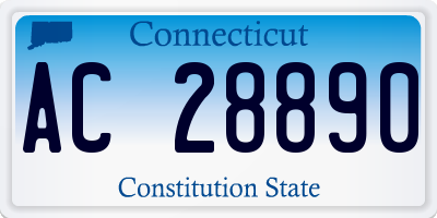 CT license plate AC28890