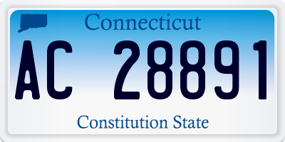 CT license plate AC28891