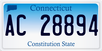 CT license plate AC28894