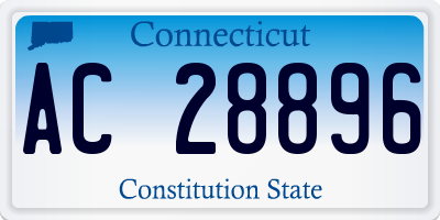 CT license plate AC28896