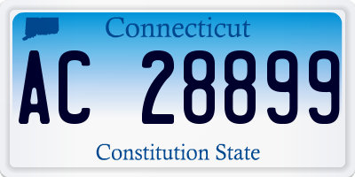 CT license plate AC28899