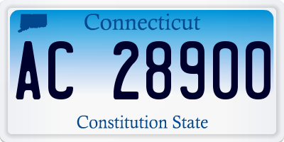 CT license plate AC28900