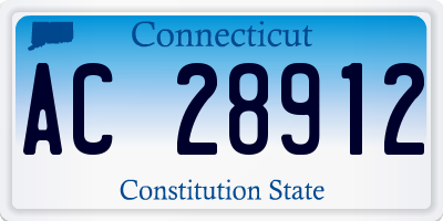 CT license plate AC28912