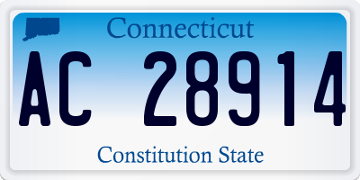 CT license plate AC28914