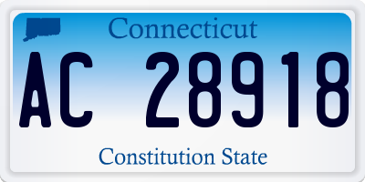 CT license plate AC28918