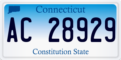 CT license plate AC28929