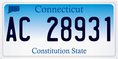 CT license plate AC28931