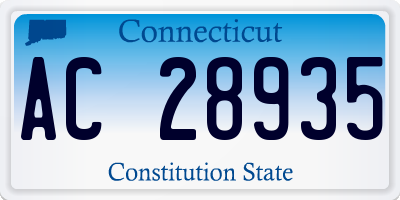 CT license plate AC28935