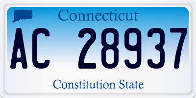 CT license plate AC28937