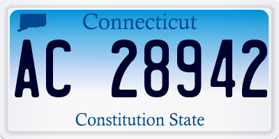 CT license plate AC28942