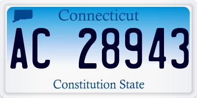 CT license plate AC28943