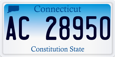 CT license plate AC28950