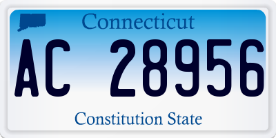 CT license plate AC28956