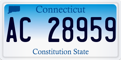 CT license plate AC28959