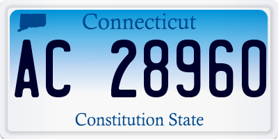 CT license plate AC28960