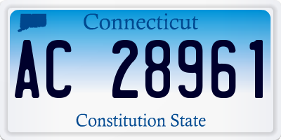 CT license plate AC28961