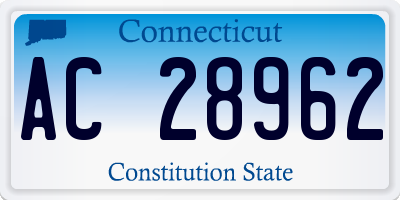 CT license plate AC28962