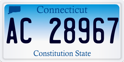 CT license plate AC28967