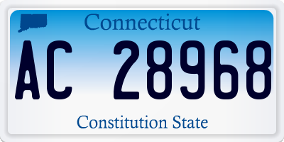 CT license plate AC28968