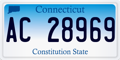 CT license plate AC28969