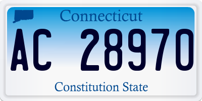 CT license plate AC28970