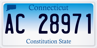 CT license plate AC28971