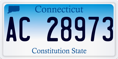 CT license plate AC28973
