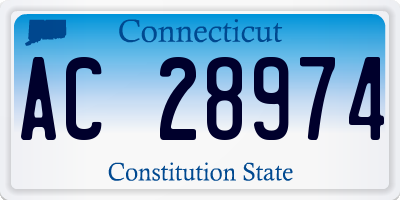 CT license plate AC28974