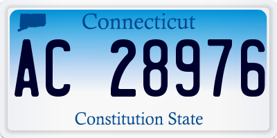 CT license plate AC28976