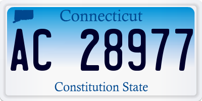 CT license plate AC28977