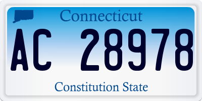 CT license plate AC28978
