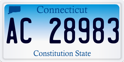 CT license plate AC28983