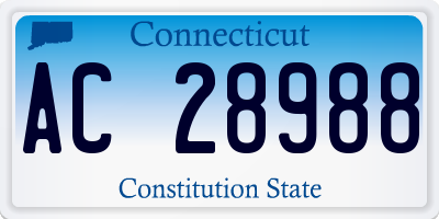 CT license plate AC28988