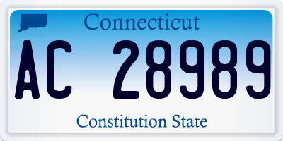 CT license plate AC28989
