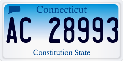 CT license plate AC28993