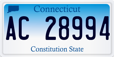 CT license plate AC28994