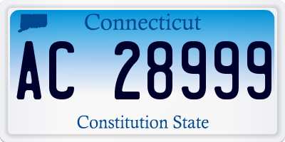 CT license plate AC28999