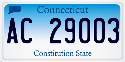 CT license plate AC29003