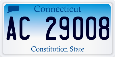 CT license plate AC29008