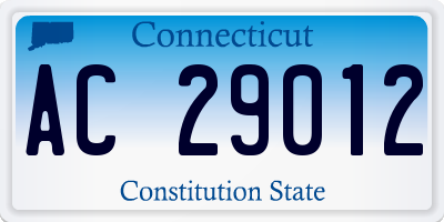CT license plate AC29012