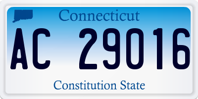 CT license plate AC29016