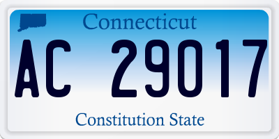 CT license plate AC29017