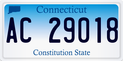 CT license plate AC29018