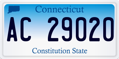 CT license plate AC29020