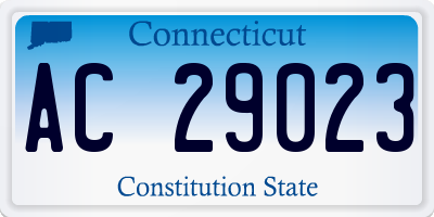 CT license plate AC29023