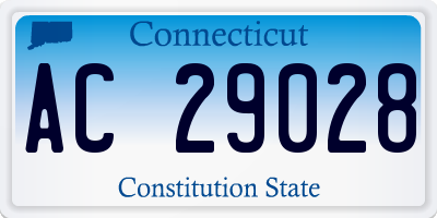 CT license plate AC29028
