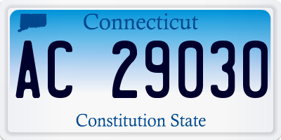 CT license plate AC29030